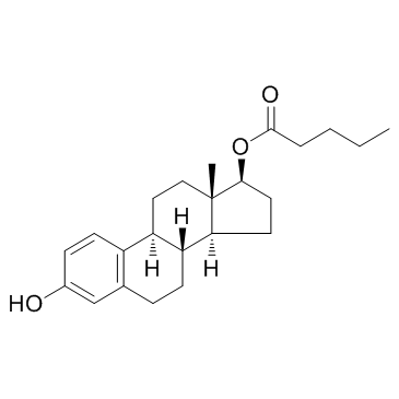 17-戊酸-β-雌二醇酯 结构式