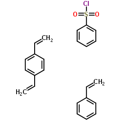 交联磺酰氯聚苯乙烯树脂 结构式