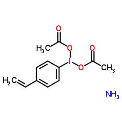 聚[4-二乙酰氧基碘基苯乙烯] 结构式