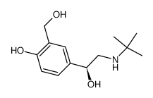 4-[(1S)-2-(叔丁基氨基)-1-羟基乙基]-2-(羟基甲基)苯酚 结构式