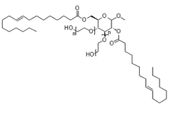PEG-120甲基葡萄糖苷二油酸酯 结构式