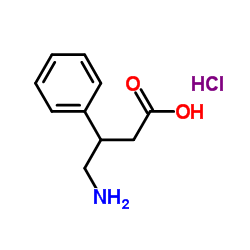 4-氨基-3-苯基丁酸盐酸盐 结构式