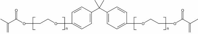 乙氧化双酚A二甲基丙烯酸酯 结构式