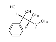 盐酸伪麻黄碱 结构式