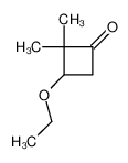 3-乙氧基-2,2-二甲基环丁烷酮 结构式