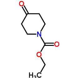N-乙氧羰基-4-哌啶酮 结构式