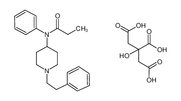枸橼酸芬太尼 结构式