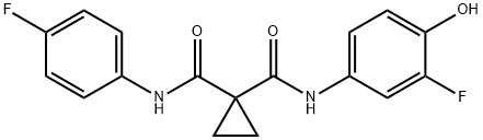 N-(3-氟-4-羟基苯基)-N'-(4-氟苯基)环丙烷-1,1-二甲酰胺 结构式