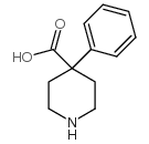 4-苯基-4-哌啶甲酸 结构式
