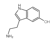 化合物Serotonin(储存“-20℃”；运输“冰袋”) 结构式