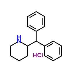2-二苯甲基哌啶盐酸盐 结构式