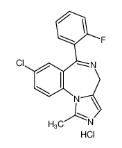 盐酸咪达唑仑 结构式
