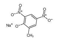 二硝基邻甲酚钠 结构式