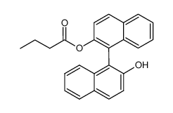 Butanoic acid, (1R)-2'-hydroxy[1,1'-binaphthalen]-2-yl ester (9CI) 结构式