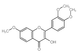 2-(3,4-二甲氧基苯基)-3-羟基-7-甲氧基-4H-色烯-4-酮 结构式