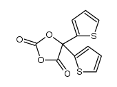 5,5-二(噻吩-2-基)-1,3-二氧戊环-2,4-二酮 结构式