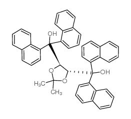 (4R,5R)-(-)-2,2-二甲基-ALPHA,ALPHA,ALPHA',ALPHA'-四(1-萘基)-1,3-二恶烷-4,5-二甲醇 结构式