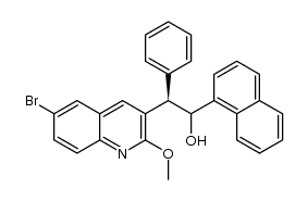 2-(6-溴-2-甲氧基喹啉-3-基)-1-(萘-1-基)-2-苯基乙醇 结构式