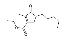 2-甲基-3-氧代-4-戊基环戊烯-1-羧酸乙酯 结构式