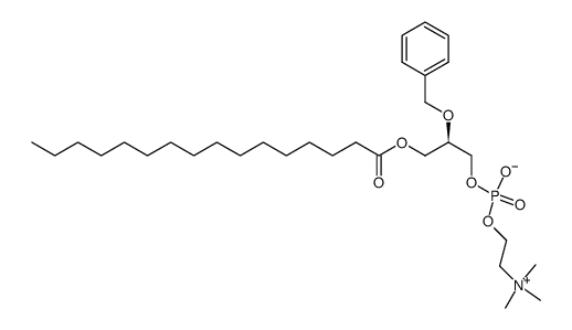 1-棕榈酰-2-苄基甘油磷酰胆碱 结构式