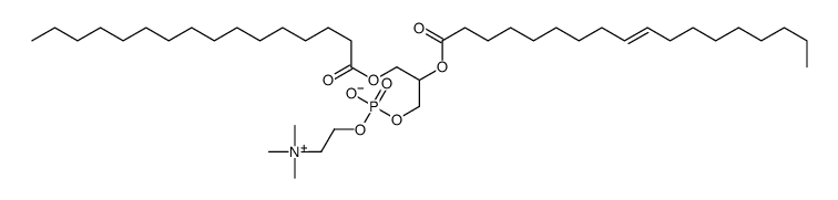1-棕榈酰-2-油酰基磷脂酰胆碱 结构式