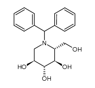 1-二苯甲基-2-羟甲基-3,4,5-哌啶三醇 结构式