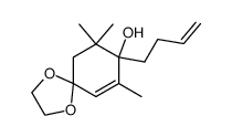 8-(3-丁烯-1-基)-7,9,9-三甲基-1,4-二氧杂螺[4.5]癸-6-烯-8-醇 结构式