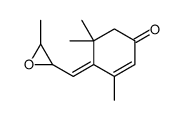 3,5,5-三甲基-4-[(3-环氧乙烷基-2-基)亚甲基]环己-2-烯-1-酮 结构式