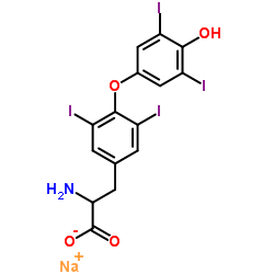 甲状腺氨酸钠 结构式