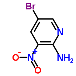 2-氨基-5-溴-3-硝基吡啶 结构式