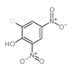 2-氯-4,6-二硝基苯酚 结构式