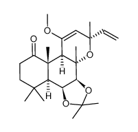 5H-1,3-二氧杂环[3,4]萘并[2,1-b]吡喃-8(3bH)-酮,5-乙烯基-3a,7a,7b,9,10,11,11a,11b-八氢-7-甲氧基-2,2,3b,5,7b,11,11-七甲基-,(3aS,3bS,5S,7aS,7bS,11aS,11bS)- 结构式
