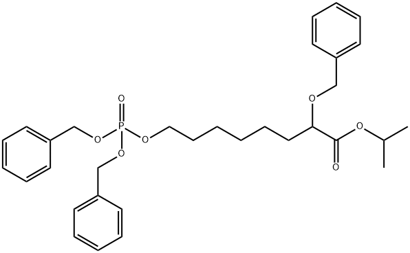 2-苄氧基-8-(二苄氧基磷酰氧基)辛酸异丙酯 结构式