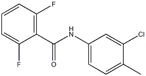 2,6-二氟-N-(3-氯-4-甲基苯基)苯甲酰胺 结构式