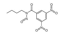 N-丁基-3,5-二硝基-N-亚硝基苯甲酰胺 结构式