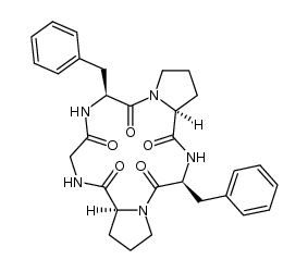 环(甘氨酰-L-苯丙氨酰-L-脯氨酰-L-苯丙氨酰-L-脯氨酰) 结构式