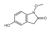 5-羟基-1-甲氧基吲哚啉-2-酮 结构式