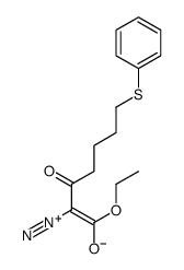 Heptanoic acid, 2-diazo-3-oxo-7-(phenylthio)-, ethyl ester 结构式