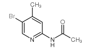 2-乙酰氨基-5-溴-4-甲基吡啶 结构式