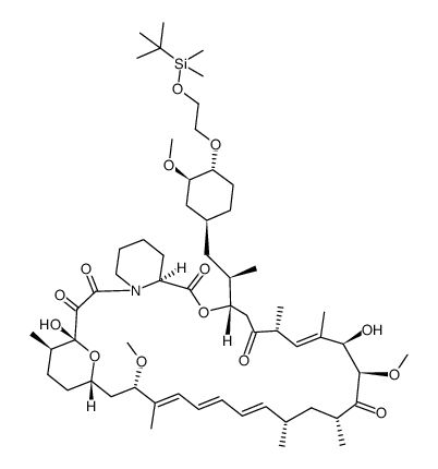 40-O-[2-(叔丁基二甲硅基)氧代]乙基雷帕霉素 结构式