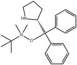 (R)-α,α-二苯基脯氨醇叔丁基二甲基硅醚 结构式