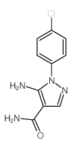 5-氨基-1-(4-氯苯基)-1H-吡唑-4-甲酰胺 结构式