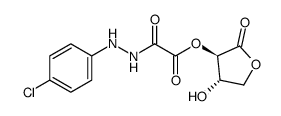 Ethanedioic acid, 1-[(3R,4S)-tetrahydro-4-hydroxy-2-oxo-3-furanyl] ester, 2-[2-(4-chlorophenyl)hydrazide] 结构式