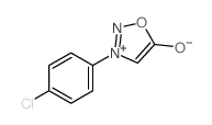 3-(4-氯苯基)-1,2,3-氧杂二氮唑-3-鎓-5-酸内盐 结构式