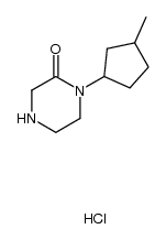 1-(3-甲基环戊基)-2-哌嗪酮盐酸盐 结构式