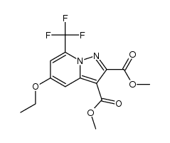 5-乙氧基-7-(三氟甲基)吡唑并[1,5-a]吡啶-2,3-二羧酸二甲酯 结构式