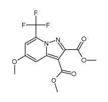 5-甲氧基-7-(三氟甲基)吡唑并[1,5-a]吡啶-2,3-二羧酸二甲酯 结构式