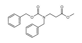 β-Alanine, N-[(phenylmethoxy)carbonyl]-N-(phenylmethyl)-, methyl ester 结构式