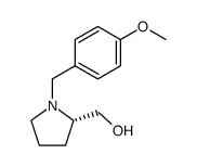(S)-(1-(4-甲氧基苄基吡咯烷-2-基))甲醇 结构式