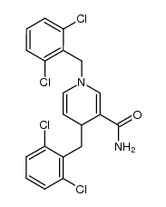 1,4-双(2,6-二氯苄基)-1,4-二氢吡啶-3-甲酰胺 结构式